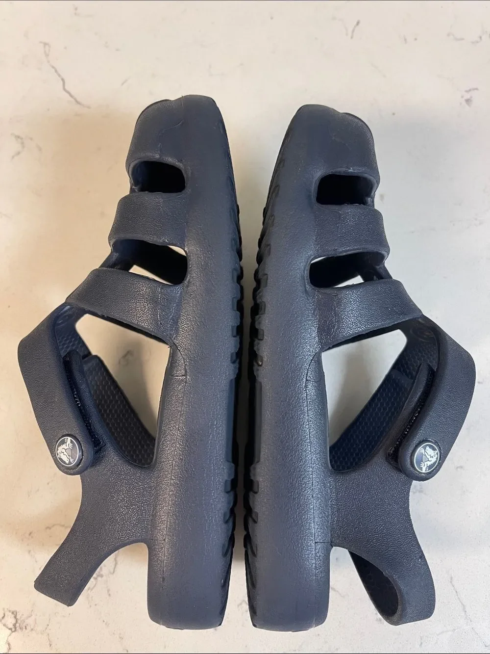 Crocs Kids' Classic Fisherman Sandal Navy Blue Size 13 Style Number 210625